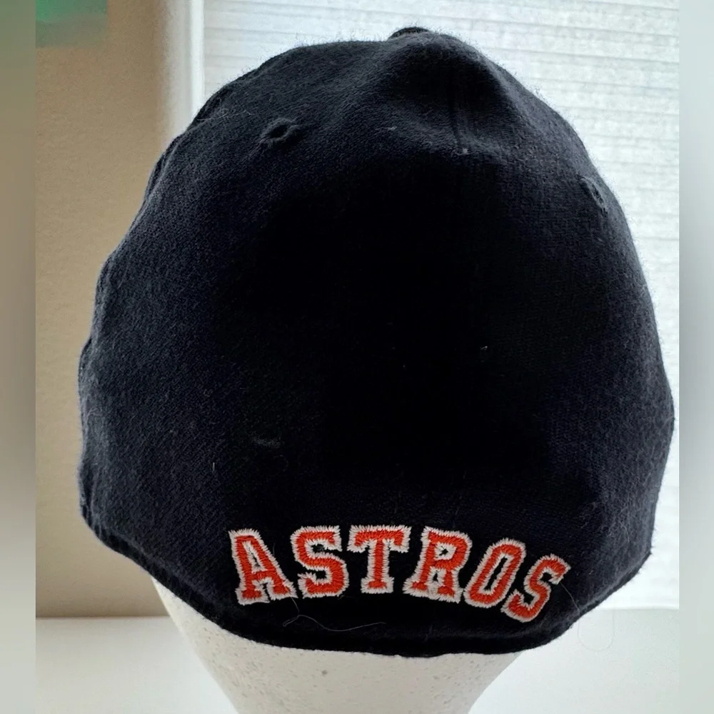 New Era Houston Astros 39THIRTY Youth Hat Navy MLB Stretch Fit Cap EUC